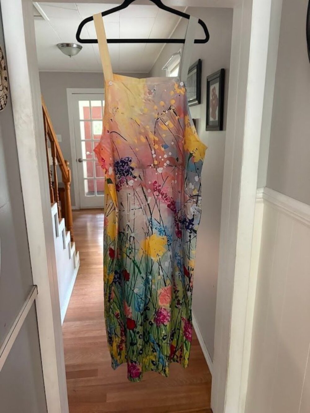 Women's Overalls Floral Yellow Print